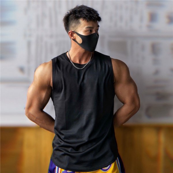 Breathable Ice Silk Sports Vest Men's Workout Sleeveless T-shirt